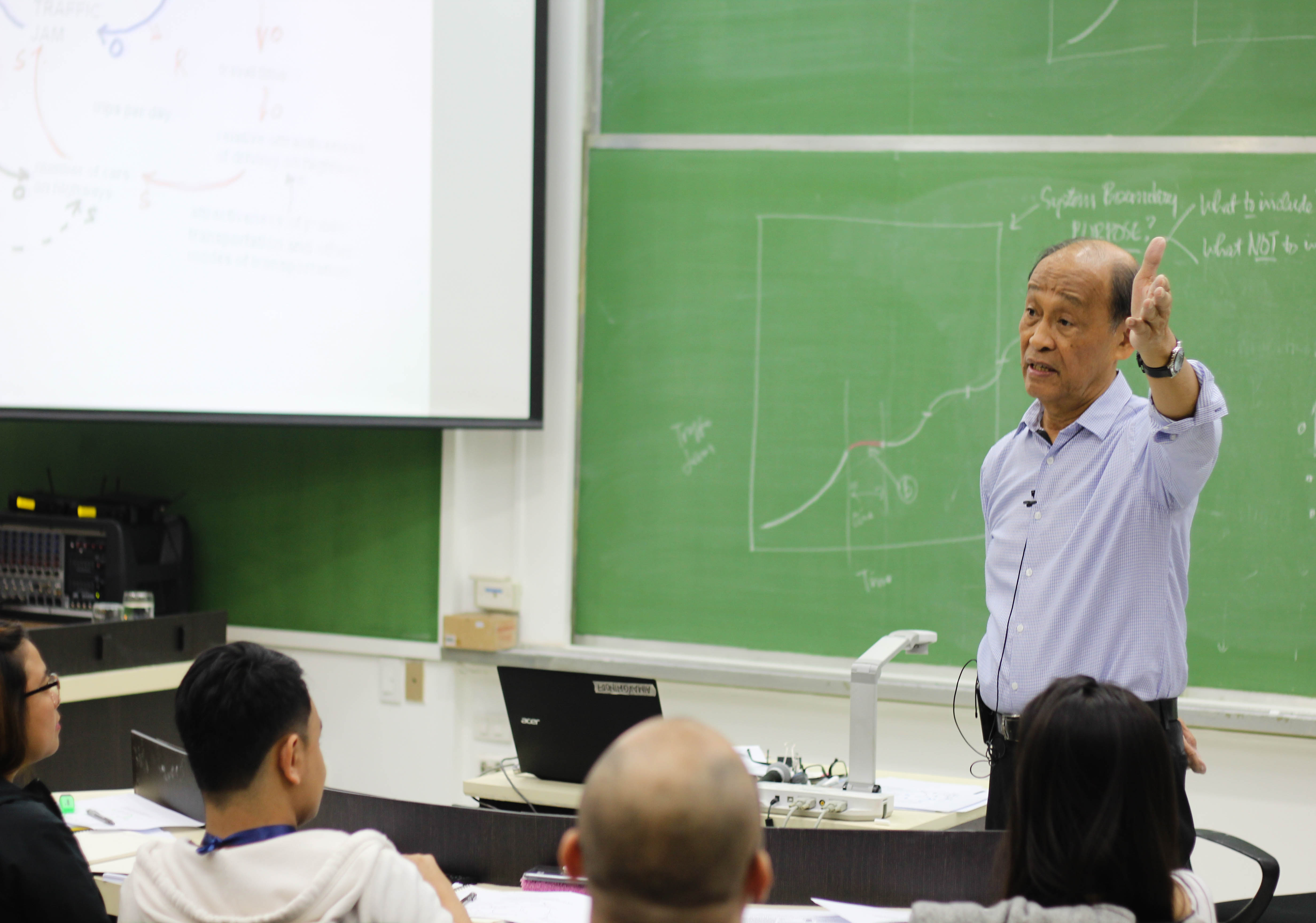 Prof. Antonio Ma. Perez discussing Systems Thinking to the fellows.