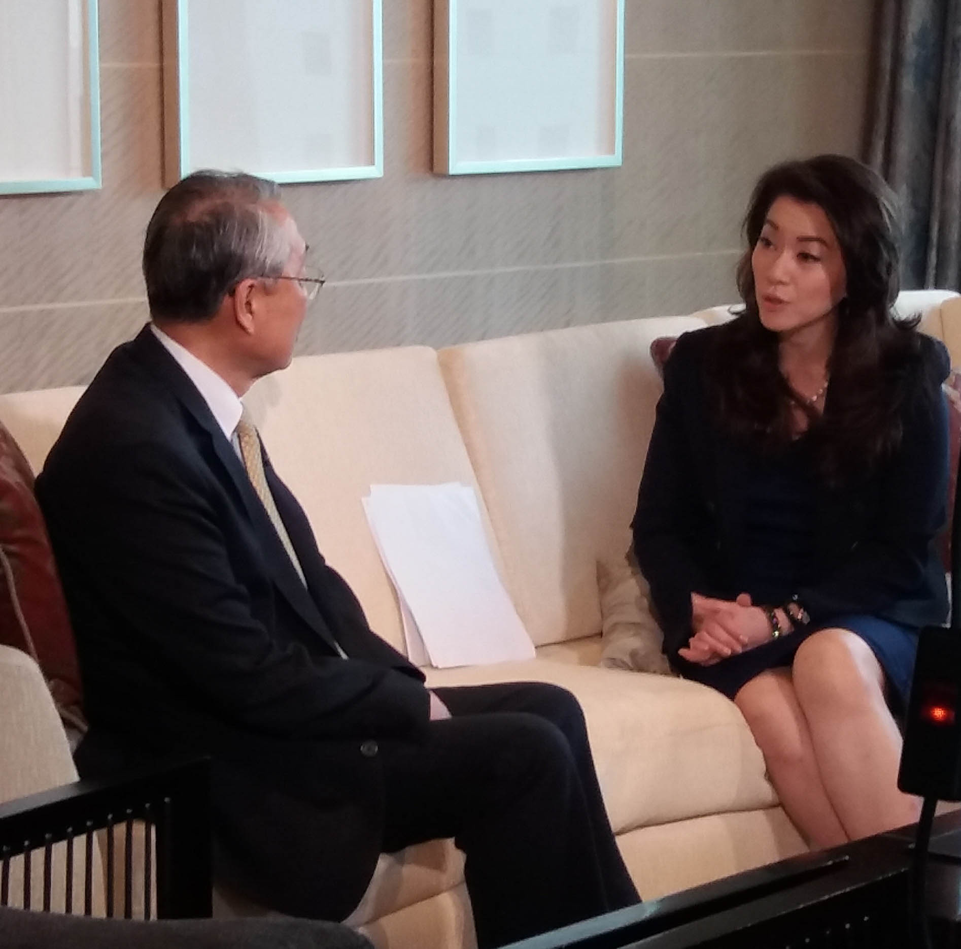 Stan Shih, Acer Founder and Honorary Chairman, with Cathy Yang host of ANC’s The Boss