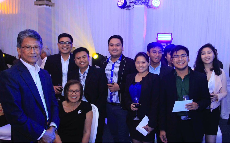 MIB students join tech luminary Dado Banatao and his wife, Maria Banatao.