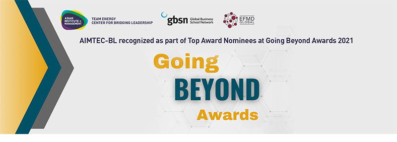 AIM TeaM Energy Center for Bridging Leadership Recognized by the GBSN-EFMD Global Going Beyond Awards 2021  