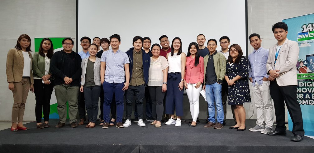 MSIB students posing onstage at the 14th Smart Wireless Engineering Education Program Awards Bootcamp