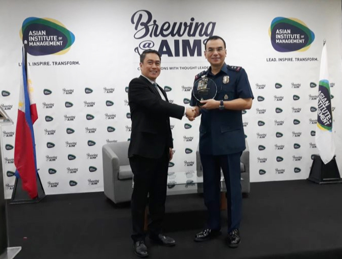 Brewing Aim With Ncrpo Chief Guillermo Eleazar Asian Institute Of Management