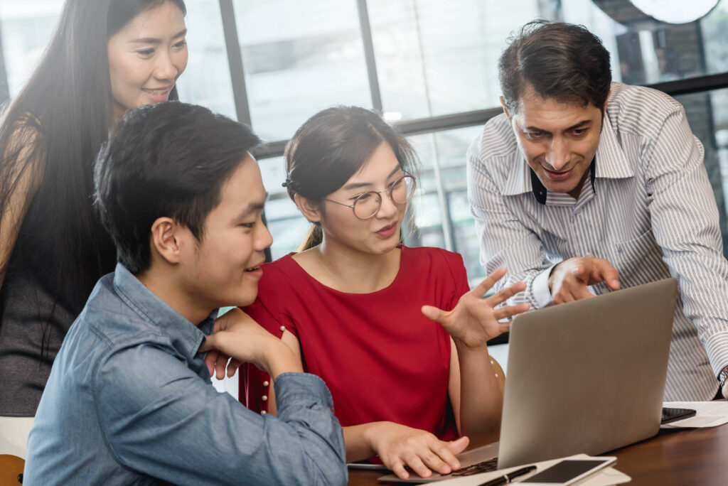 business leaders discussing