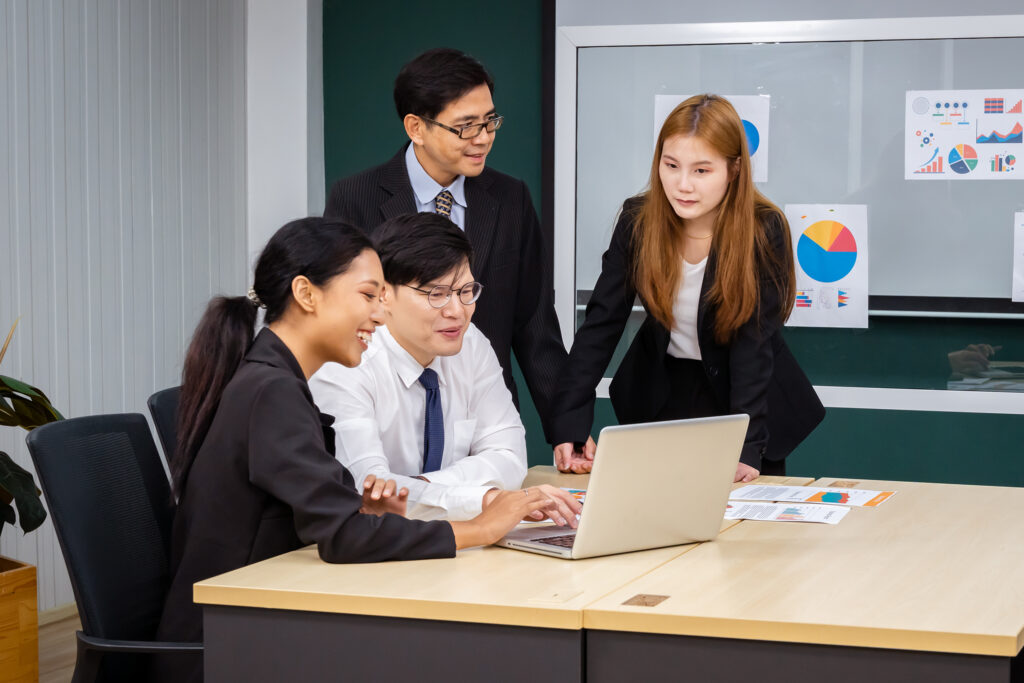 Group of multiethnic businessmen