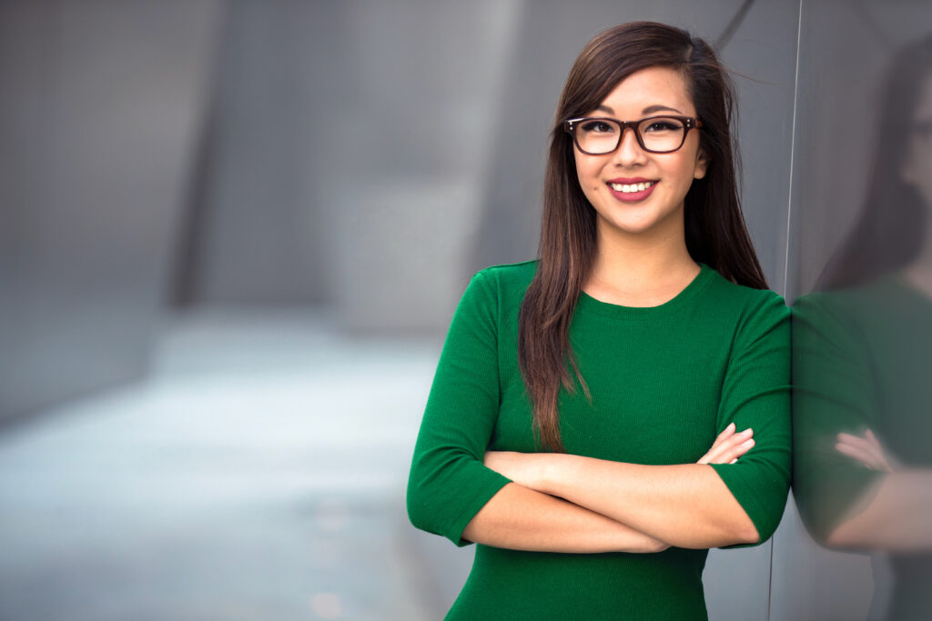 an mba student smiling