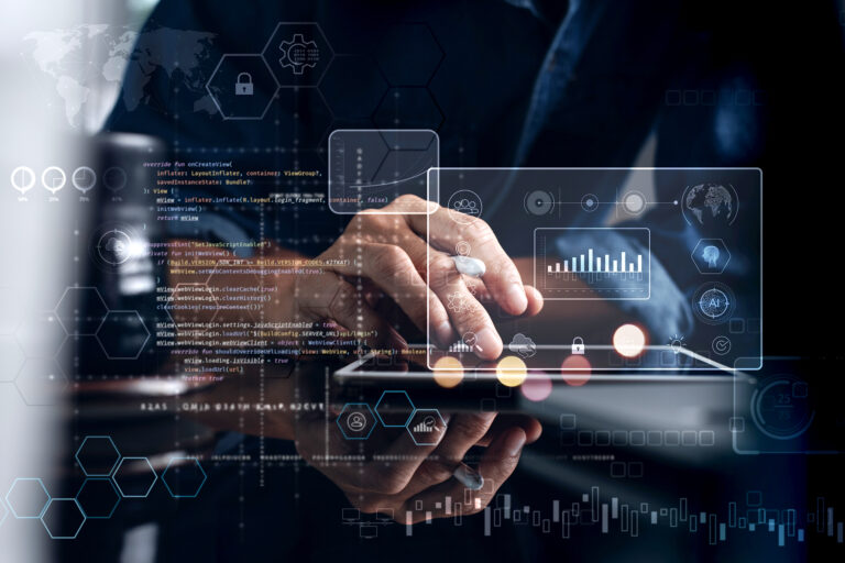 Data,Science.,Man,Programmer,Using,Digital,Tablet,Computer,Analyzing,And