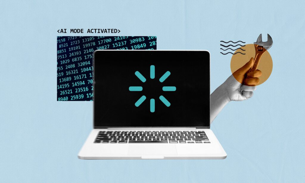 Collage of using AI to process data