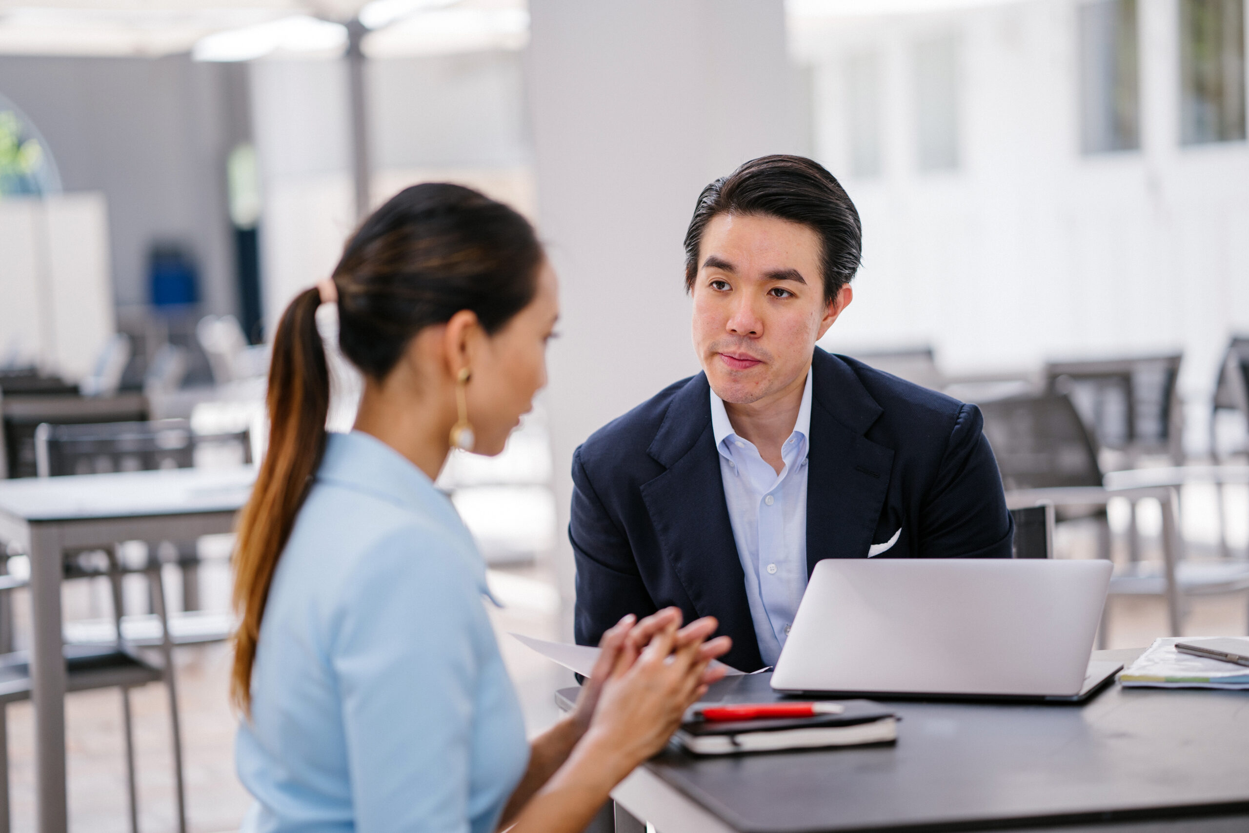 two executives talking
