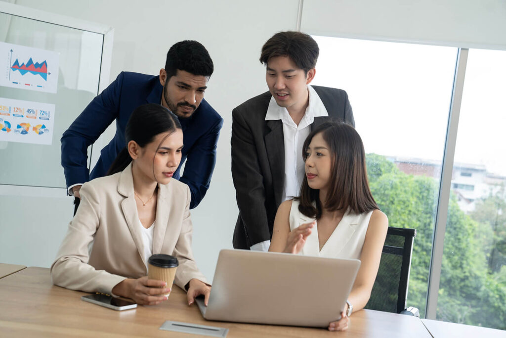 International MBA students collaborating on a real business consulting project at the Asian Institute of Management